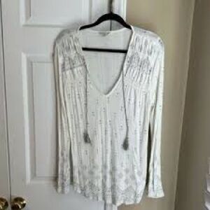 Boho Flowy Floral Top w/ Tassels